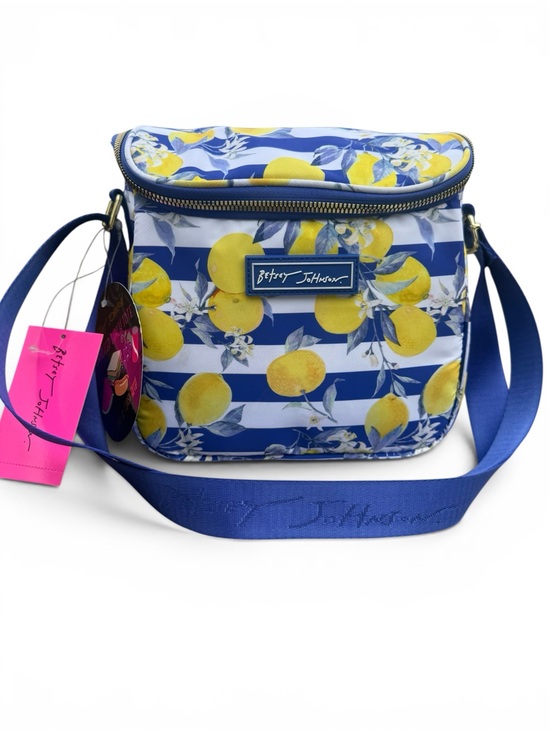 Betsey Johnson Handbags - NWT Betsey. Johnson Lemon Stripe Insulated Lunch Crossbody Tote.
